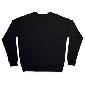 Classic Black Sweatshirt Close up Regular fit Soft breathable fabric Round neckline Long sleeves Printed logo at chest Cold Machine Wash Material: 100% cotton