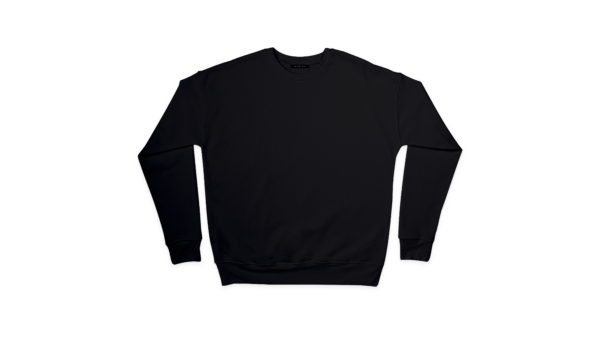 Classic Black Sweatshirt Close up Regular fit Soft breathable fabric Round neckline Long sleeves Printed logo at chest Cold Machine Wash Material: 100% cotton