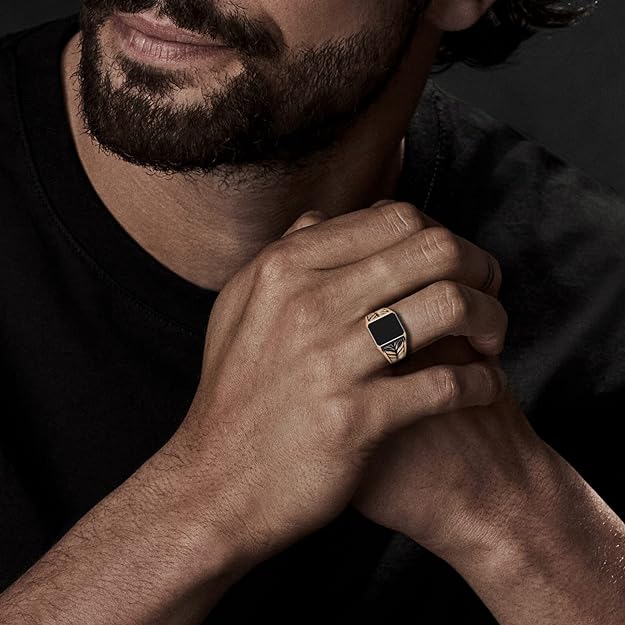 Natural Black Shrimaya Gemstone Ring - Image 5